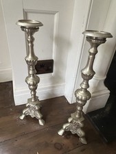 Pair Large Vintage Silver