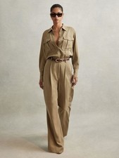 Reiss Khaki Liliana Lyocell