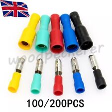 100/200PCS Male Female Bullet Connectors Wire Crimp Terminals Insulated Kit
