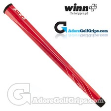 Winn 15 Inch Long Pistol Counterbalance Putter Grip - Red / White + Free Tape