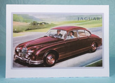 JAGUAR Mk2 - GREETING CARD - Classic Car Memorabilia - Blank inside - 7" x 5"