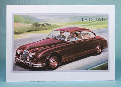 Jaguar mk2 greeting - greeting, card