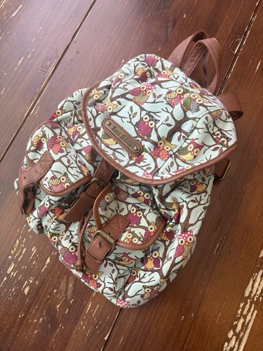 Canvas owl trim drawstring - canvas,