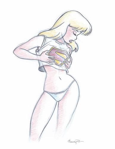 Supergirl convention sketch - supergirl, by