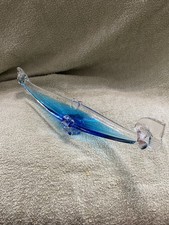 Vintage Blue  Glass Gondola Boat Table Vase / Bowl