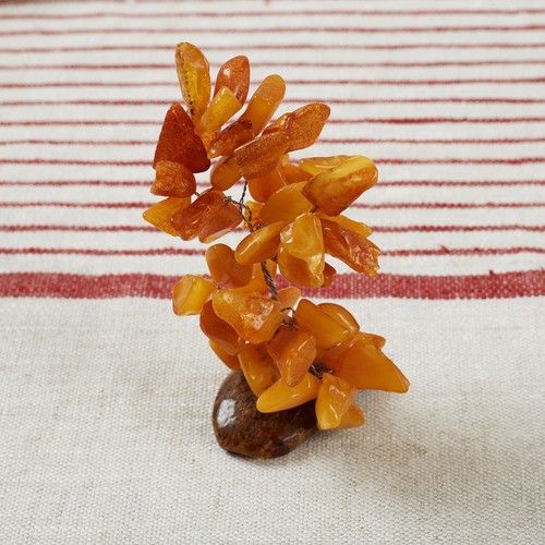 Amber tree ornament - ,