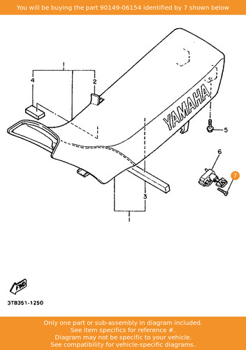 Yamaha screw 90149 06154 - yamaha, oem