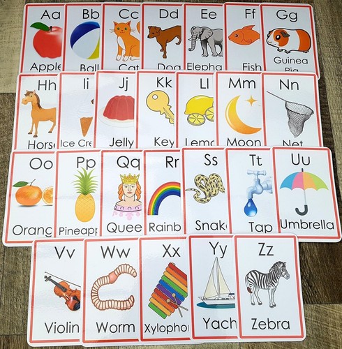 Large alphabet flash cards - large,