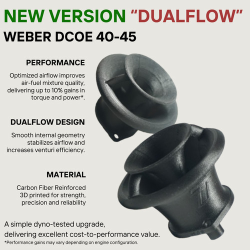 Weber dcoe trumpets dualflow - trumpets,