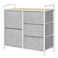 HOMCOM 5 Drawer Linen Basket