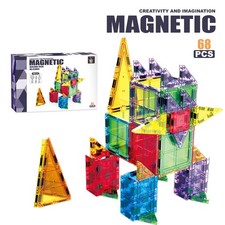 68Pcs Magnetic Building Tiles