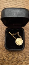Vintage gold tone diamond cut