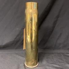 WWI Brass Shell Case Trench Art 31cm tall, 6cm top nice condition - (1768)