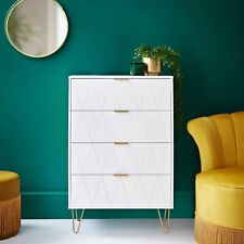 NEW 4 Drawer Chest e With Gold