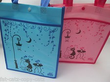 MEDIUM CUTE CATS CLOTH GIFT LUNCH SHOPPING LADIES GIRLS SHORT HANDLE HANDBAG UK