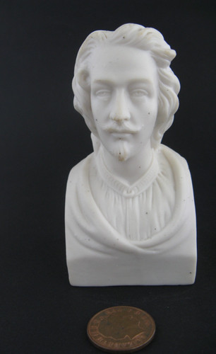 Antique ceramic parian bust - , c
