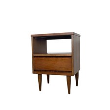 Vintage mcm walnut nightstand - mcm,