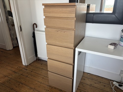 Ikea malm tall - light, oak