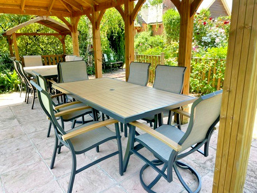 Patio table aluminium with - (1)aluminium,