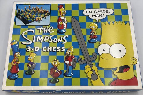 The simpsons chess board - simpsons, 3d