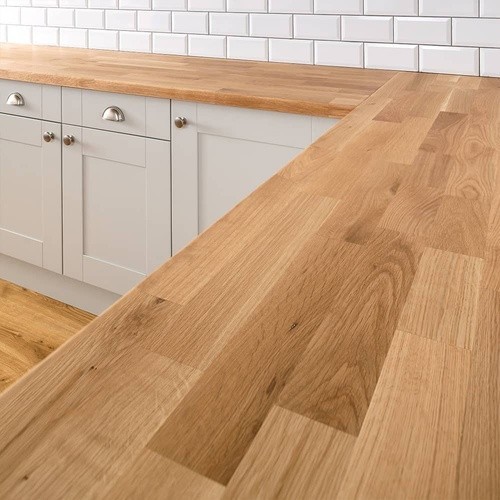 Kitchen worktop planked oak - planked,