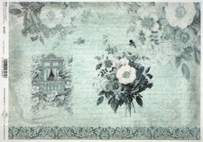 Vintage Mint Floral & Window