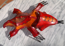 Vintage Moroccan Leather Gecko Lizard Wall Art ~ Wall Light 16" / 41cms #3