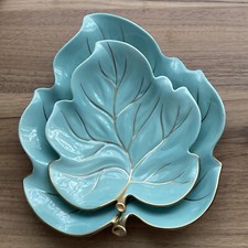 2 Carltonware Turquoise And