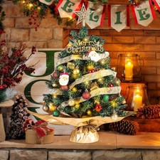 60cm Xmas Tabletop Artificial Small Mini Christmas Tree Home Decor Ornament DIY