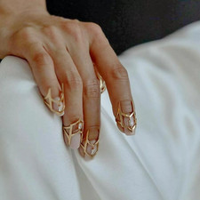 Fingertip Nail Opening Ring Adjustable Nail Cover Rings Womens Girl Jewellery