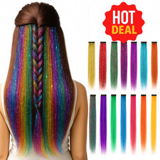 2x Sparkle Clip-In Hair