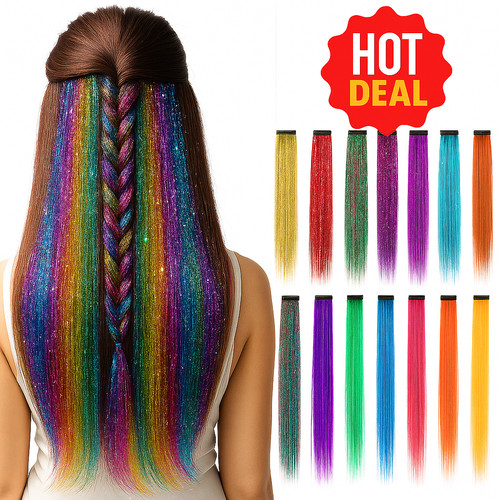 Sparkle clip hair - clip-in,