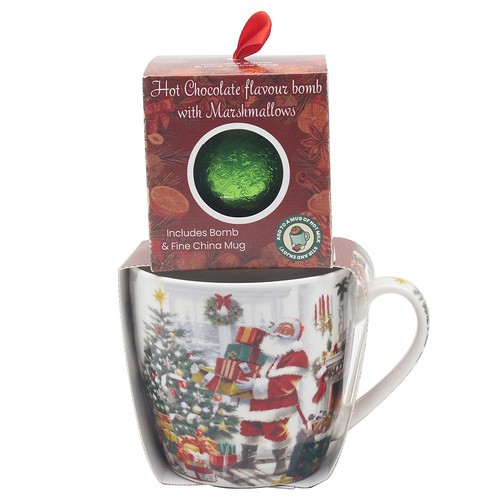 Santa christmas mug with hot - santa,