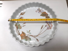 Pillivuyt, France.  Porcelain Quiche / Flan Dish. Fluted Edge. 10 Inch Diameter