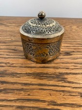 ANTIQUE INDIAN BRASS LIDDED