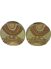 Louis Hudson Decorative Ceramic Vases Embossed Geometric Design Set