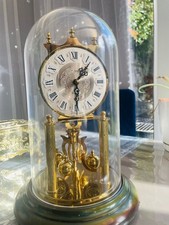 Vintage Heirloom W. Germany 400 Day Anniversary Quartz Clock Rotating Pendulum