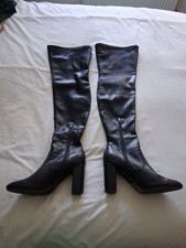 New black thigh boots - new,