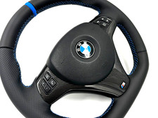 BMW M3 E81 E82 E88 E90 E91 E92 E93 M Steering Wheel FLAT BOTTOM Carbon Blue