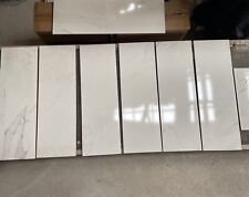 Ceramic Tiles - Raffinato White Gloss Marble Effect (600 X 200) x 12 (1.5m2)