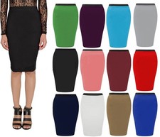 Womens Bodycon Midi Skirt