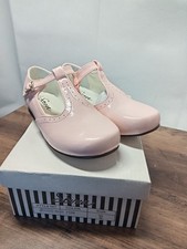Sevva Girls Zara Baby Pink T Bar Shoes Size UK 13 EU 31 Brand New In Box