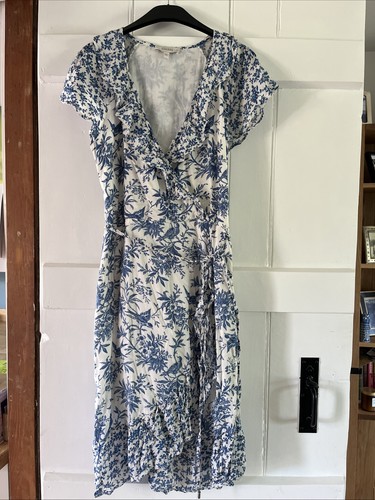 Oasis blue floral dress size - floral,