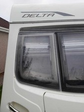 LUNAR DELTA CARAVAN WINDOW FRONT LEFT -  GREY