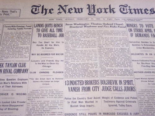 1922 feb new york times - feb, 19
