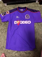 Mizuno J League Purple Soccer Jersey Deodeo Lifecard Calbee Sponsors M L
