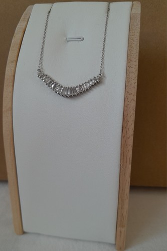 Silver clear baguette curved - clear,