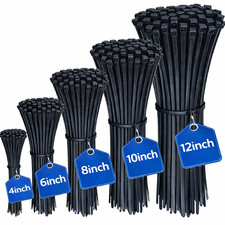 500 Black Cable Ties Zip Ties