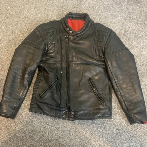 Vintage wolf leather biker - vintage,