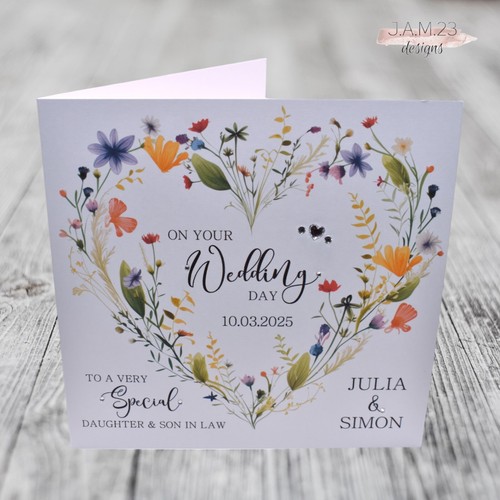 Personalised wedding day - day, card